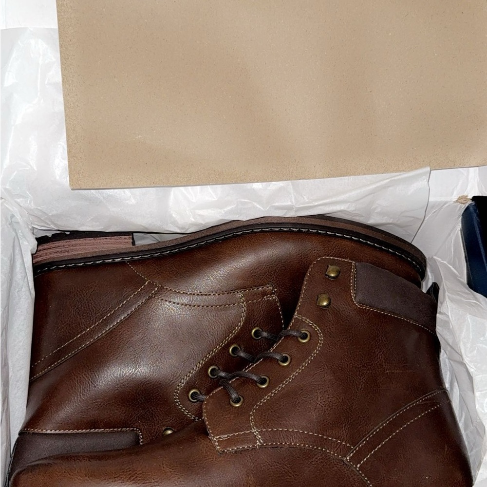 BRAND NEW… NEVER WORN Club Room Westin Tan Boots from Macy’s